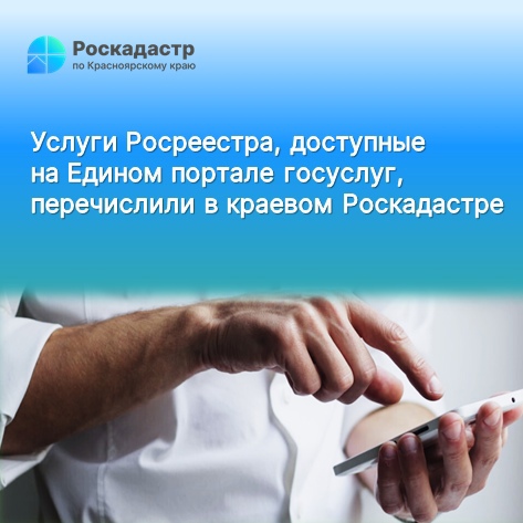 В краевом Роскадастре перечислили услуги Росреестра,  доступные на Едином портале госуслуг.